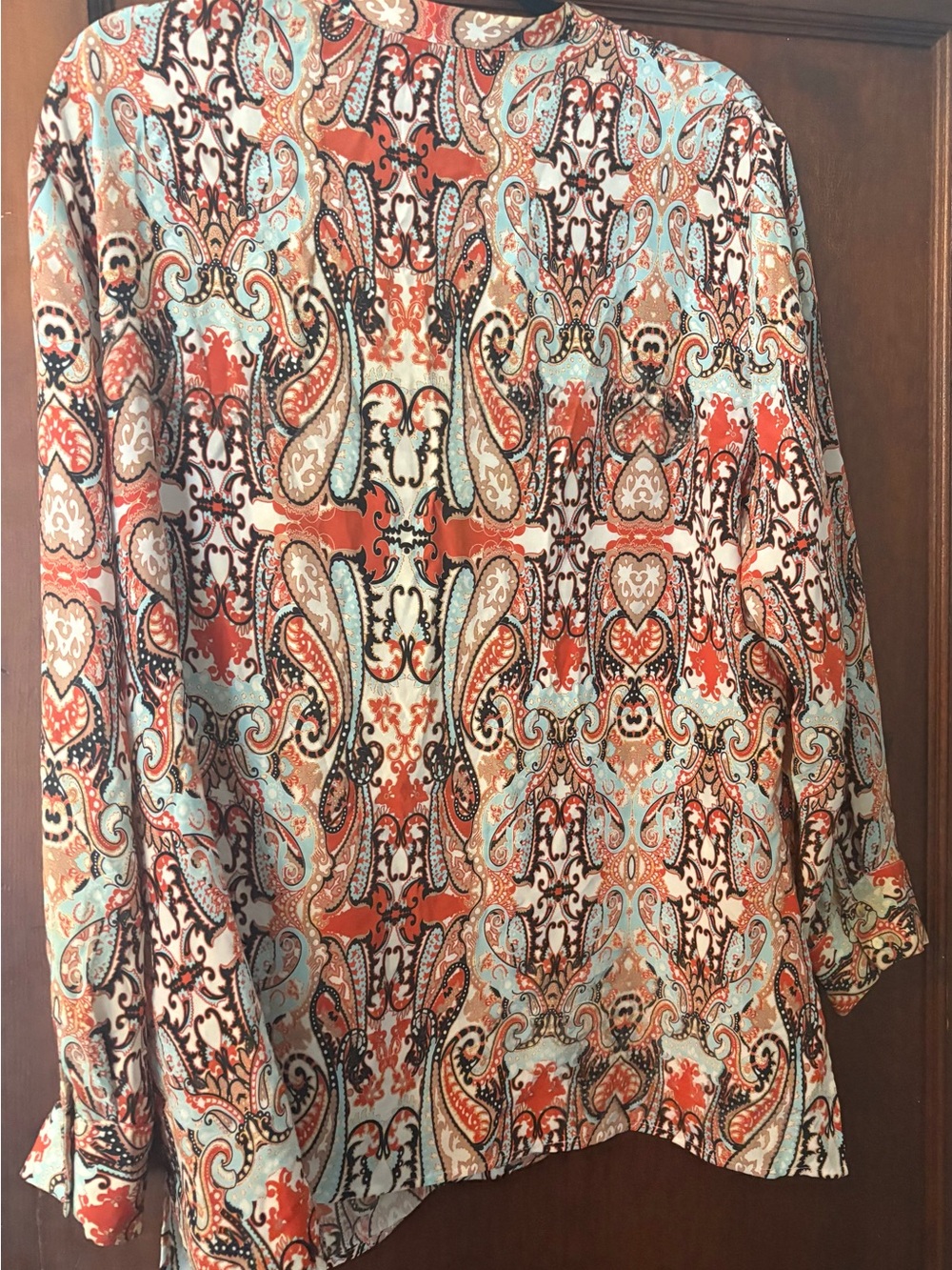 Doncaster Collection 100% Silk Paisley Blouse - Picture 6 of 7